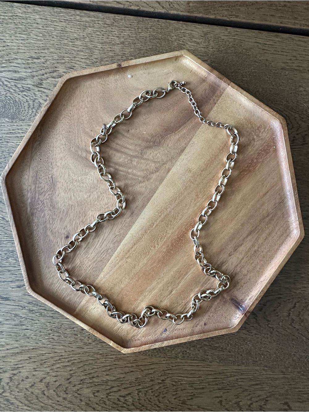 Gold Chain Link Necklace, Vintage, Gold-Toned